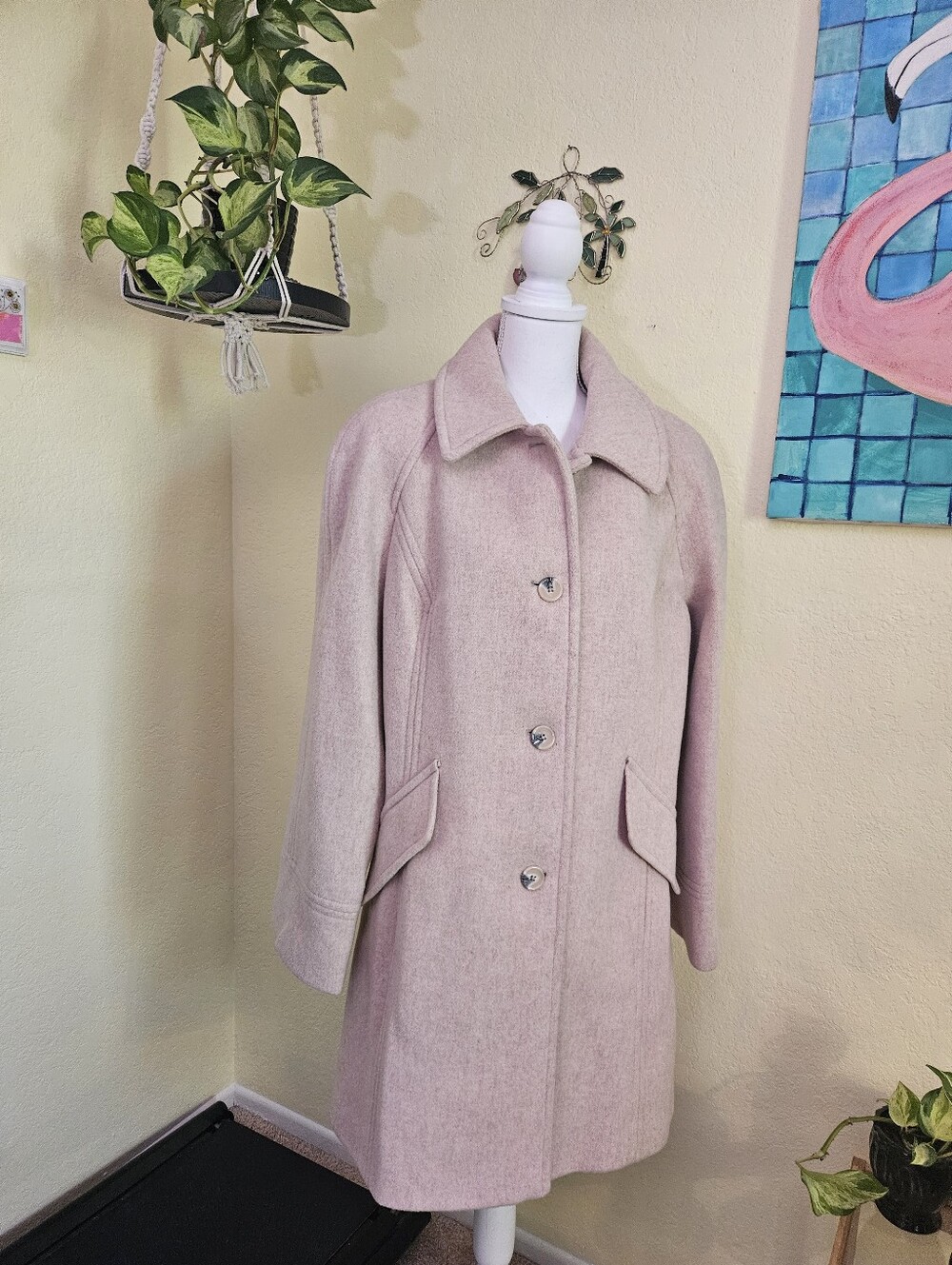 East 5th Wool Blend Light Pink Coat Sz XL